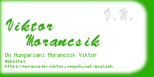 viktor morancsik business card